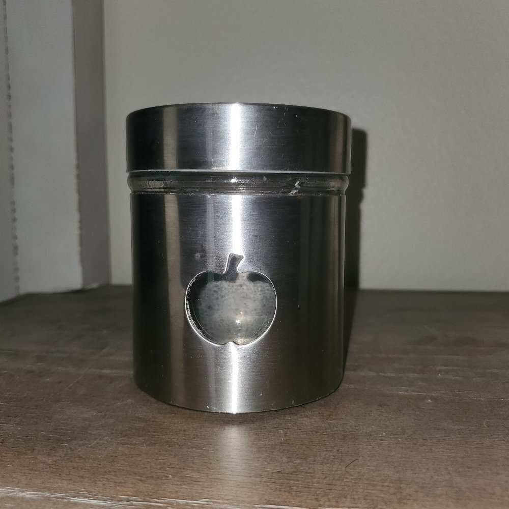 APPLE STAINLESS STEEL GLASS JAR  KEEPSAKE || EUC - Picture 2 of 11
